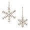 Melrose Jute Wrapped Snowflake Christmas Ornaments - 8.75" - Beige - 12ct